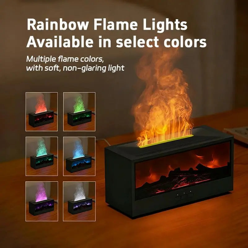 Hiatuses Valentines Gift for Bf 3D Flame Electric Aroma Diffuser with 7-Color Lights & Remote,Mini Gifts Valentines Gift Ideas Home Essentials Humidifier for Bedroom Home Office, Auto Shut-Off Safety, Perfect Relaxation Gift Valentine'S Day Gift