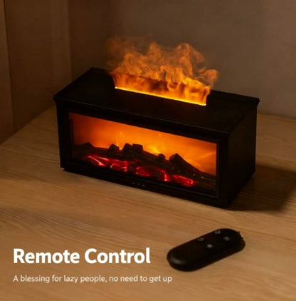 Hiatuses Valentines Gift for Bf 3D Flame Electric Aroma Diffuser with 7-Color Lights & Remote,Mini Gifts Valentines Gift Ideas Home Essentials Humidifier for Bedroom Home Office, Auto Shut-Off Safety, Perfect Relaxation Gift Valentine'S Day Gift