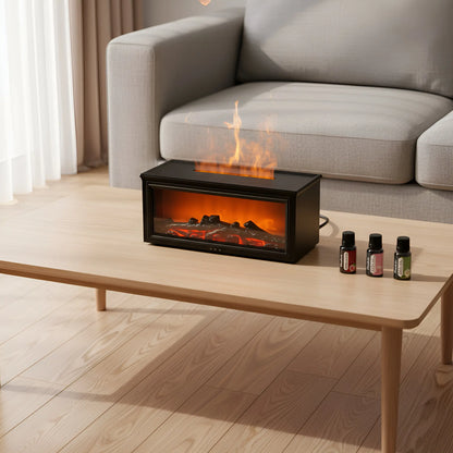 Hiatuses Valentines Gift for Bf 3D Flame Electric Aroma Diffuser with 7-Color Lights & Remote,Mini Gifts Valentines Gift Ideas Home Essentials Humidifier for Bedroom Home Office, Auto Shut-Off Safety, Perfect Relaxation Gift Valentine'S Day Gift