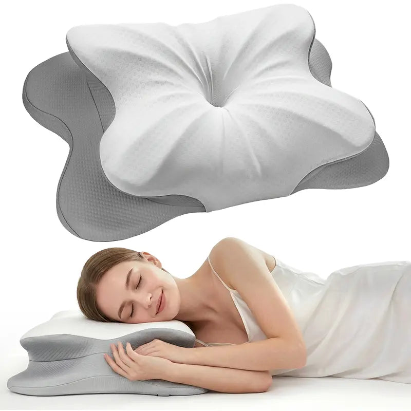 Rainbow Note Cervical Pillow for Cozy Sleep, Odorless Ergonomic Contour Memory Foam, Orthopedic Bed Pillow for Side, Back, and Stomach Sleepers, OEKO-TEX Certified