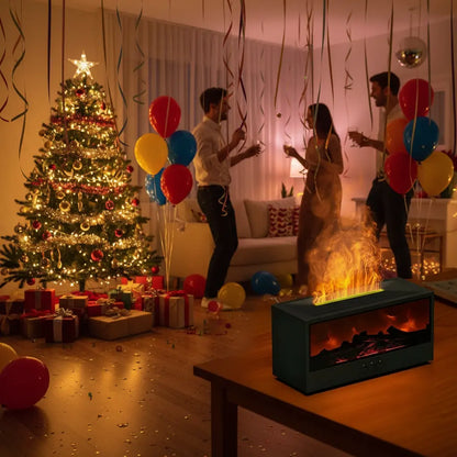 Hiatuses Valentines Gift for Bf 3D Flame Electric Aroma Diffuser with 7-Color Lights & Remote,Mini Gifts Valentines Gift Ideas Home Essentials Humidifier for Bedroom Home Office, Auto Shut-Off Safety, Perfect Relaxation Gift Valentine'S Day Gift