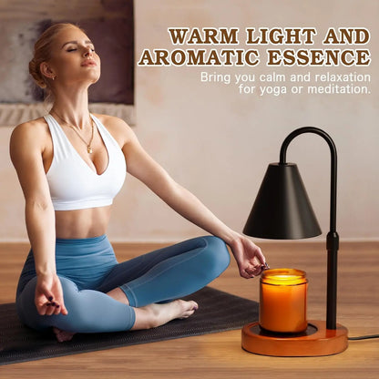 Electric Candle Warmer Lamp with Timer – Flameless & Dimmable